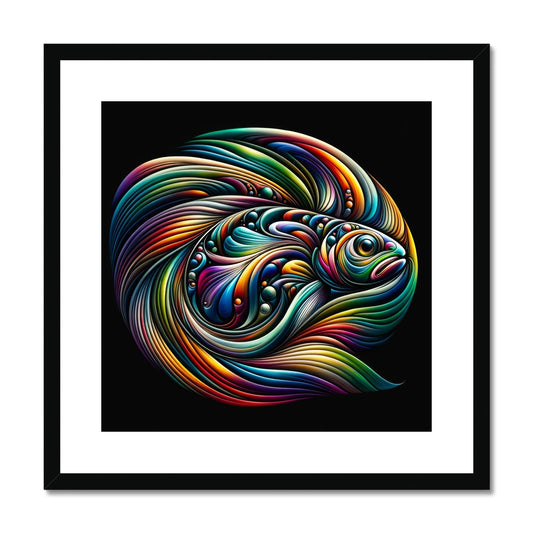 Rainbow Trout Abstract Art | Framed and Mounted Print