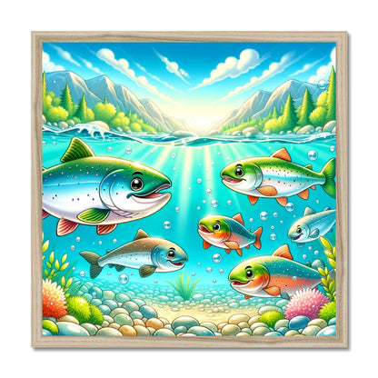 Salmon Children's Design | Framed Print