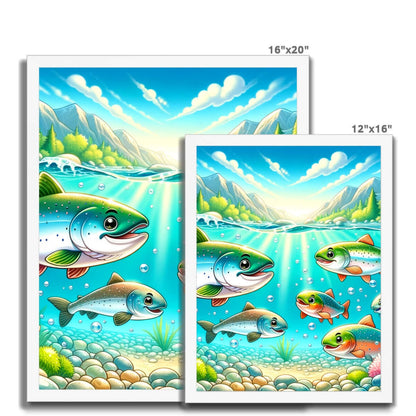 Salmon Children's Design | Framed Print