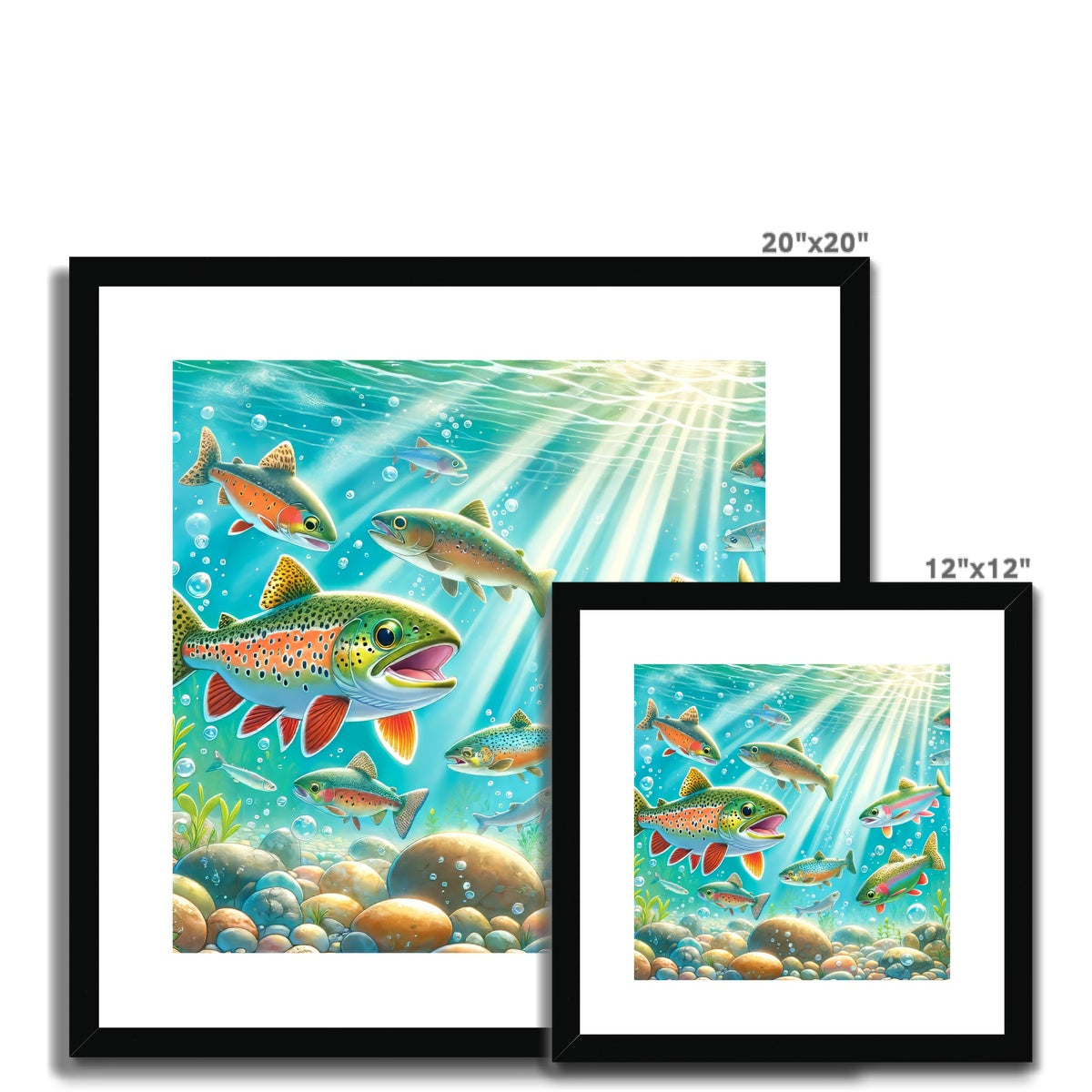 Trout Children's Design | Framed and Mounted Print