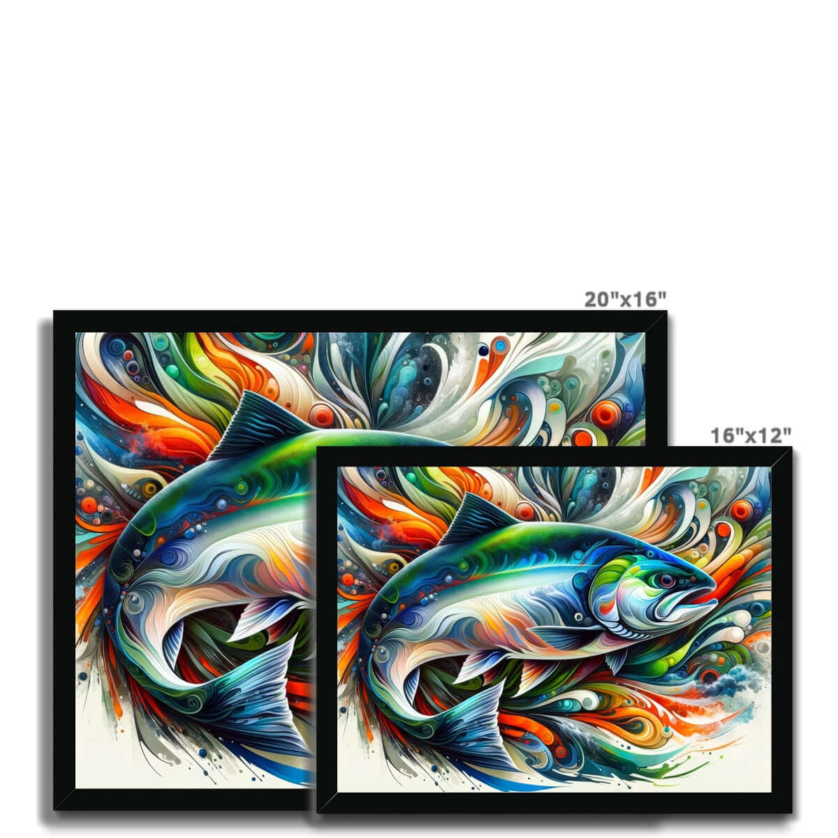 Salmon Abstract Art | Framed Print