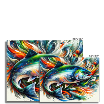 Salmon Abstract Art | Poster