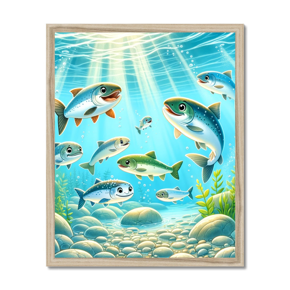 Salmon Children's Design | Framed Print