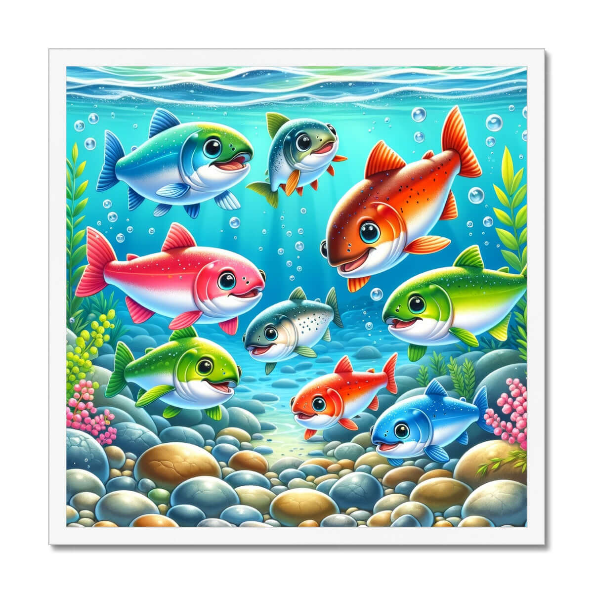 Salmon Children's Design | Framed Print