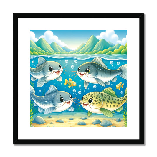Catfish Children's Design | Framed and Mounted Print