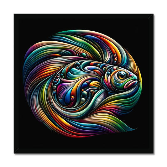 Rainbow Trout Abstract Art  | Framed Poster