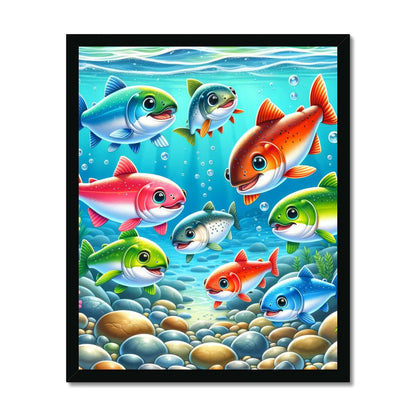 Salmon Children's Design | Framed Print