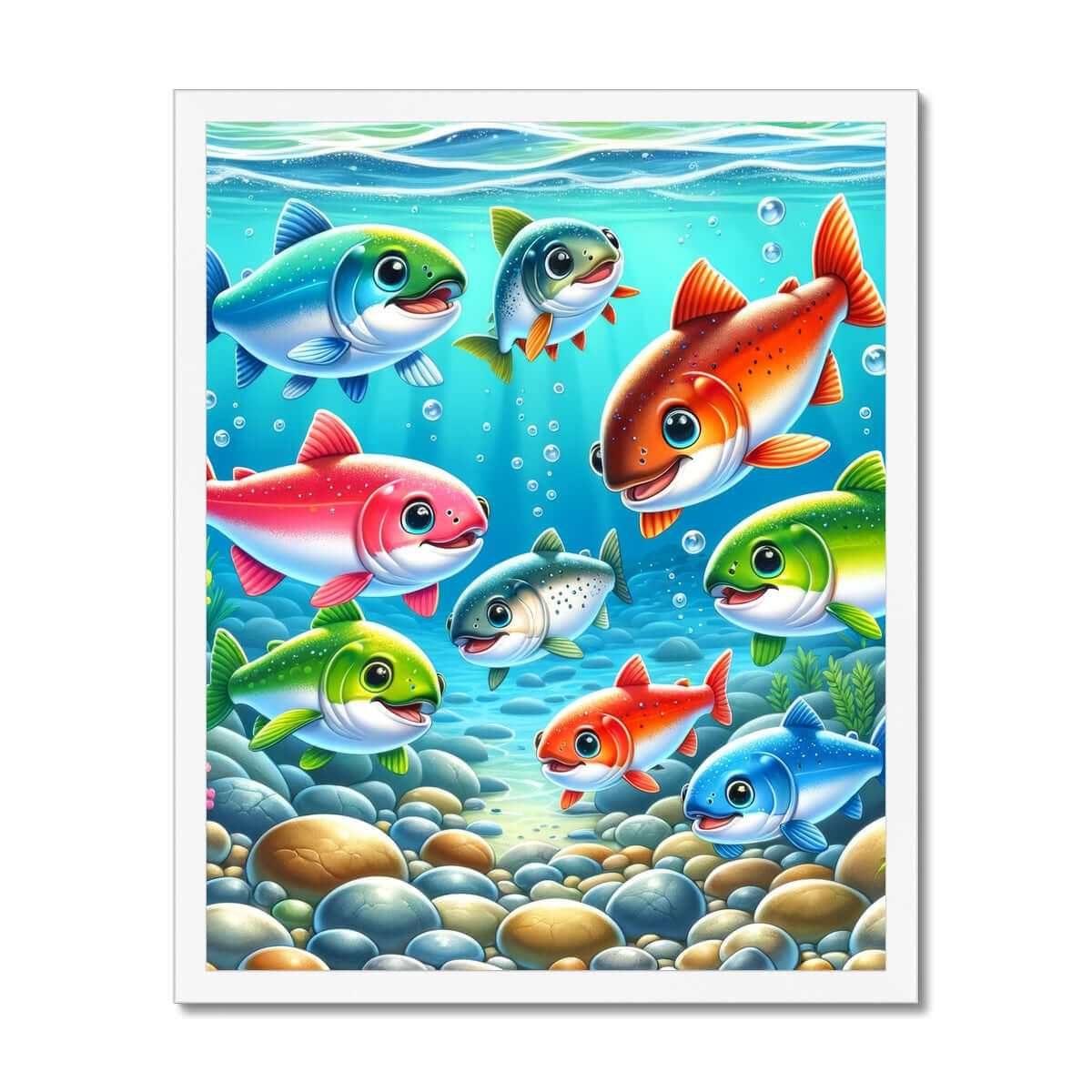 Salmon Children's Design | Framed Print