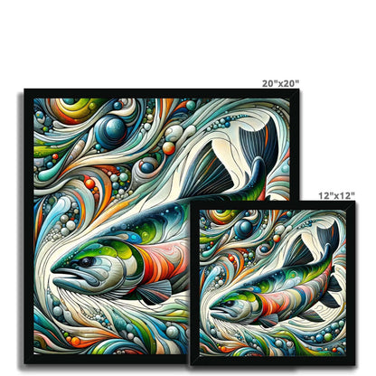 Salmon Abstract Art | Framed Print