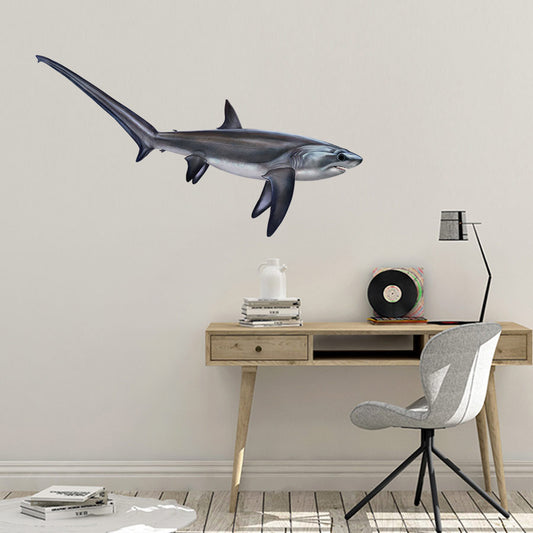 Thresher Shark wall sticker on a living room wall.