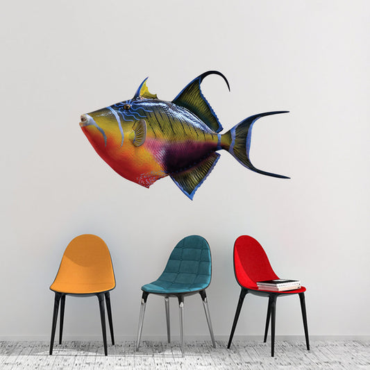 Triggerfish wall sticker on a living room wall.