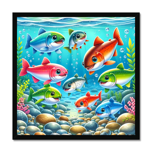 Salmon Children's Design  | Framed Poster