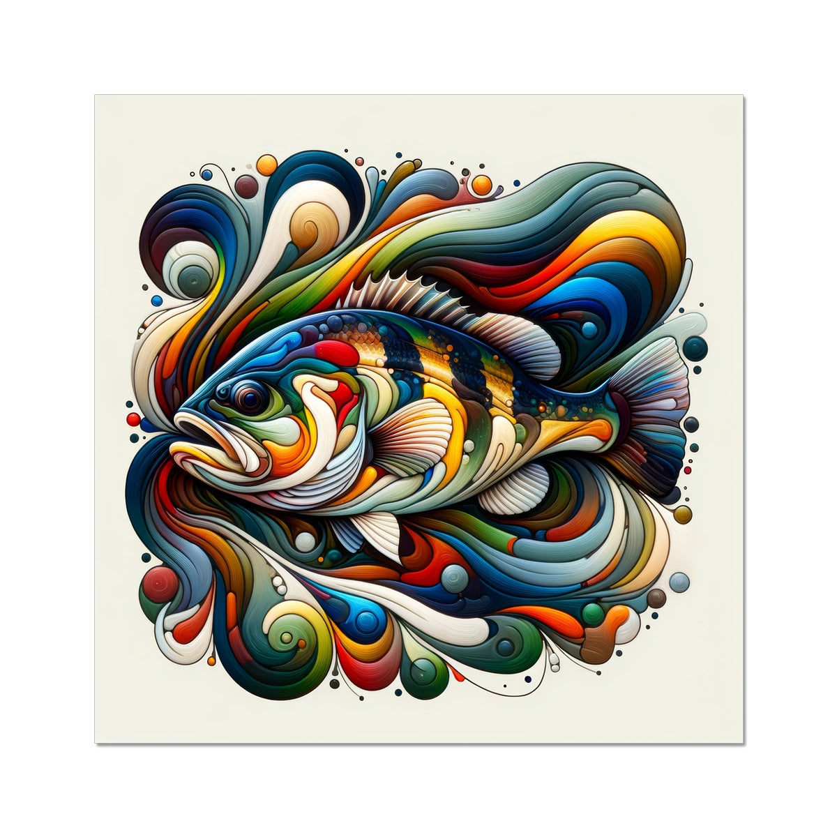 Largemouth Bass Abstract | Poster
