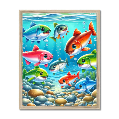 Salmon Children's Design | Framed Print