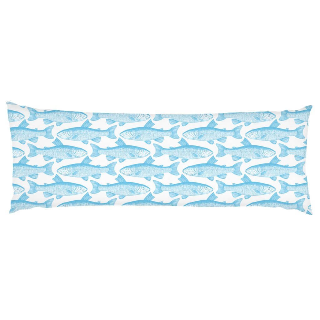 Blue Mullet Fish Body Pillow - madfishlab.com