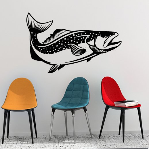 Brown Trout Wall Decal | 40"- 70" | Many Colors | Left/Right Facing - madfishlab.com
