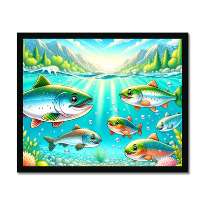 Salmon Children's Design | Framed Print