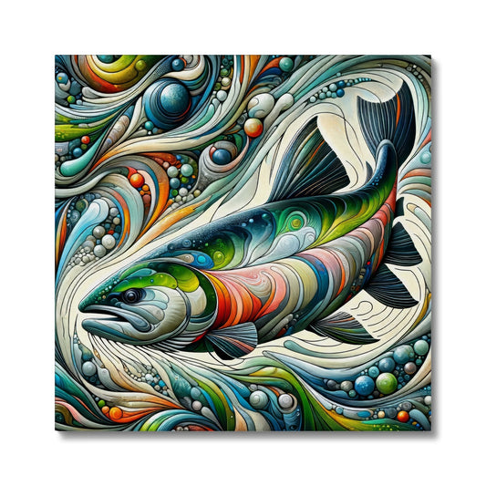 Salmon Abstract Art | Canvas