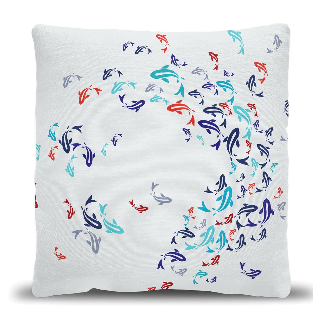 Carp, Koi Swirl Woven Pillow - madfishlab.com