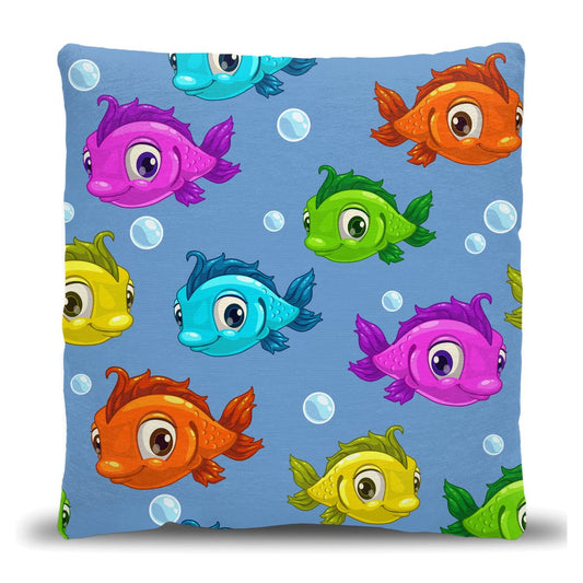Cartoon Fish Woven Pillow - madfishlab.com