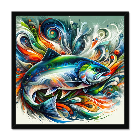 Salmon Abstract Art | Framed Print