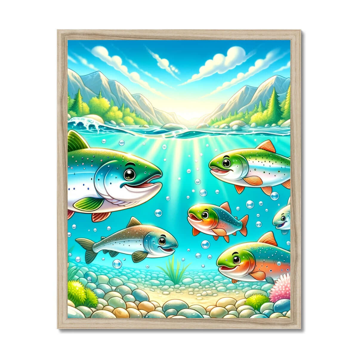 Salmon Children's Design | Framed Print