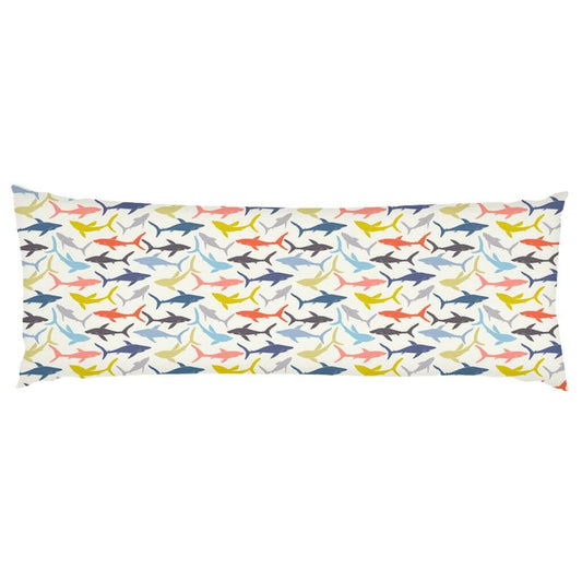 Colorful Sharks Design Body Pillow - madfishlab.com