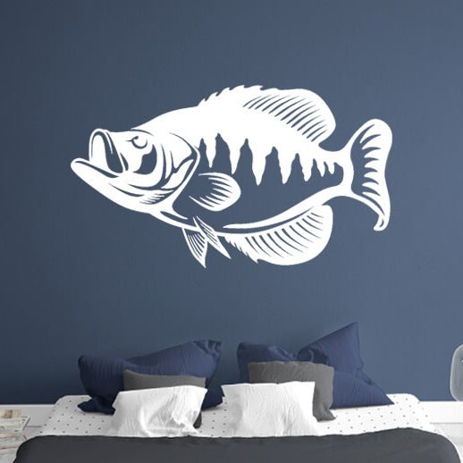 Crappie Wall Decal | 40"- 70" | Many Colors | Left/Right Facing - madfishlab.com