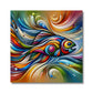 Trout Abstract Art | Canvas