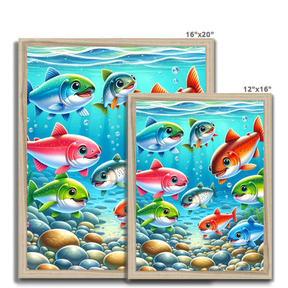 Salmon Children's Design | Framed Print