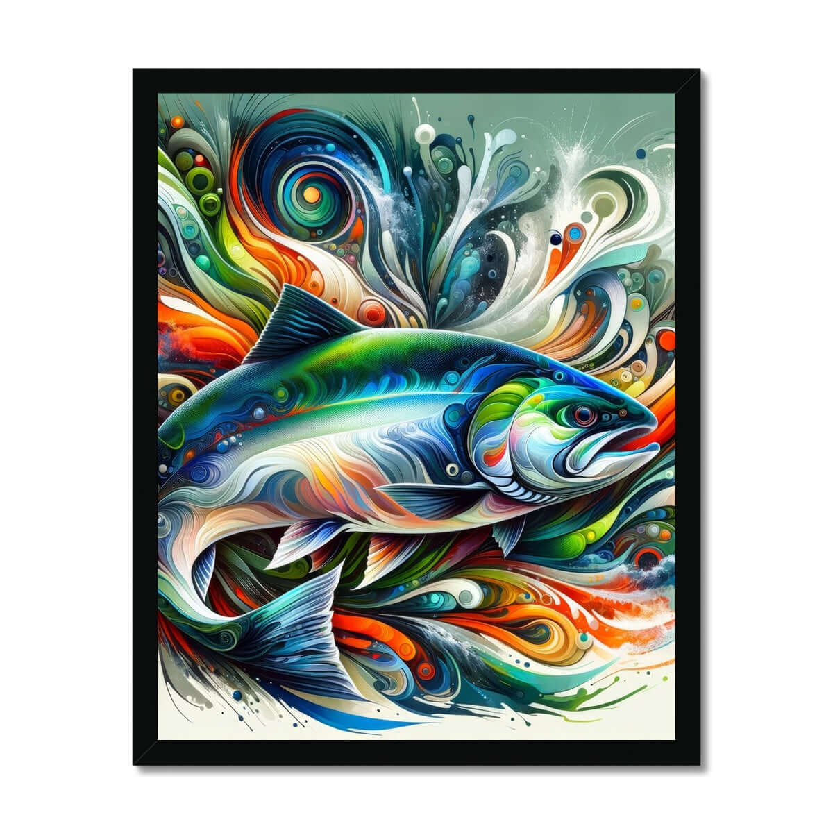 Salmon Abstract Art | Framed Print