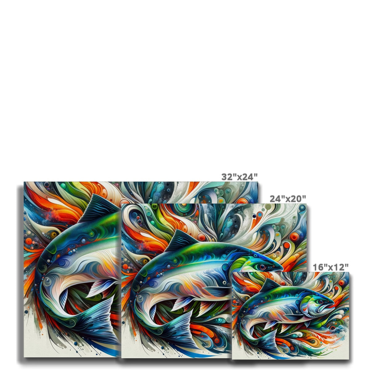 Salmon Abstract Art | Canvas