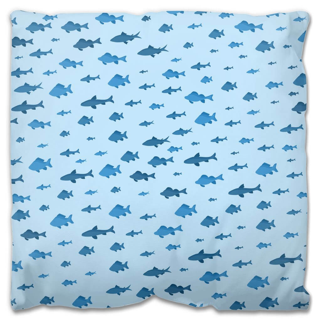 Fish and Shark Design Outdoor Pillow - madfishlab.com