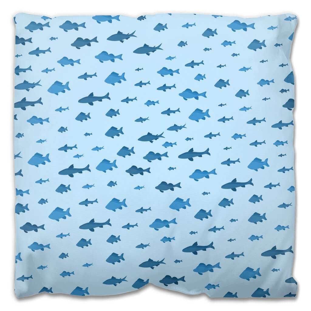 Fish and Shark Design Outdoor Pillow - madfishlab.com