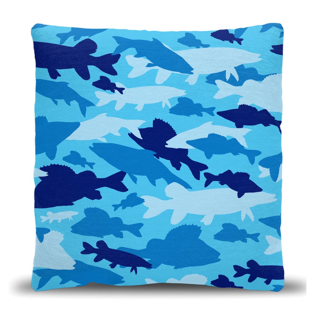 Fish Camo Pattern Woven Pillow - madfishlab.com