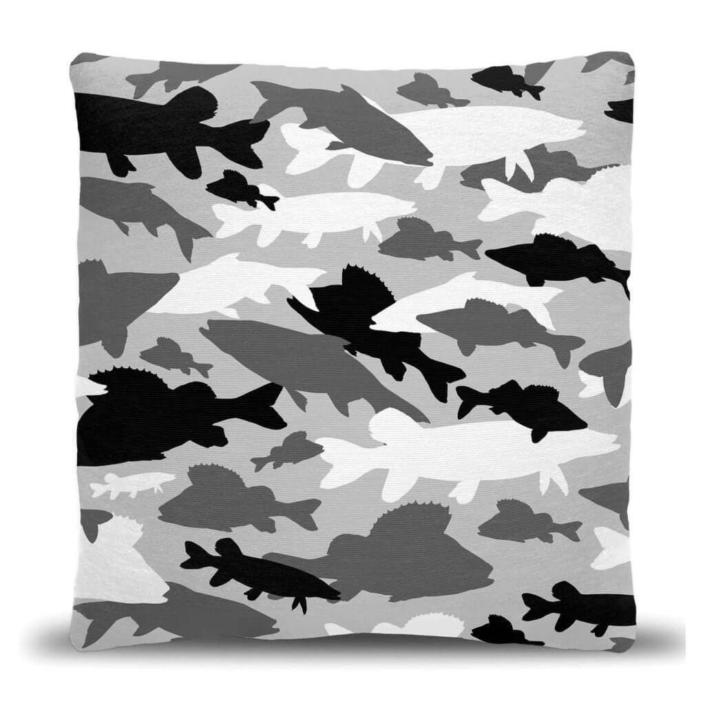 Fish Camo Pattern Woven Pillow - madfishlab.com