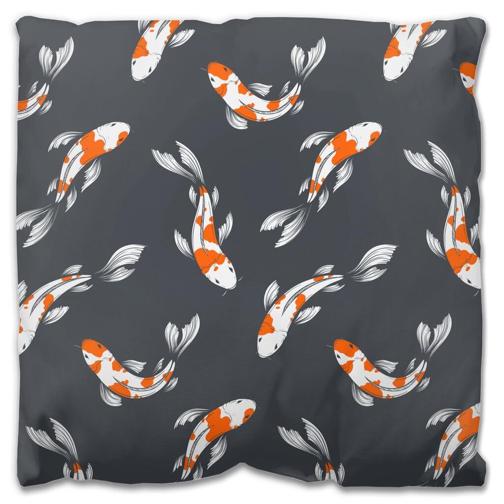 Koi Pattern Outdoor Pillow - madfishlab.com