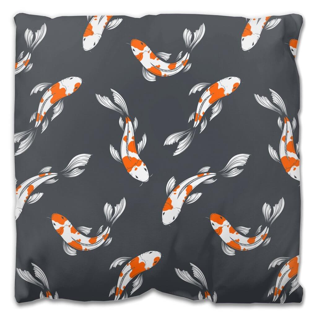 Koi Pattern Outdoor Pillow - madfishlab.com