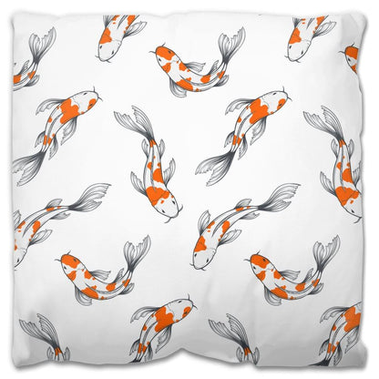 Koi Pattern Outdoor Pillow - madfishlab.com