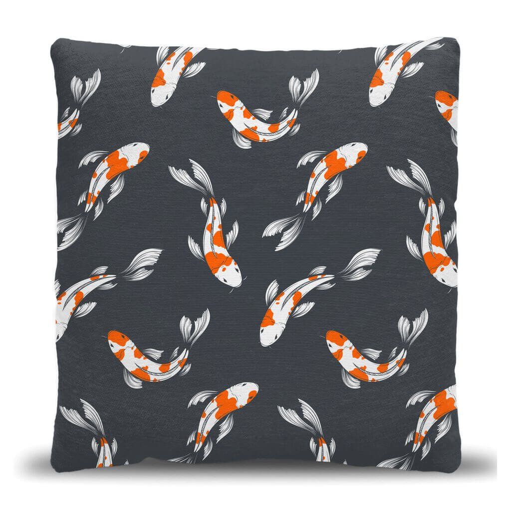 Koi Pattern Woven Pillow - madfishlab.com