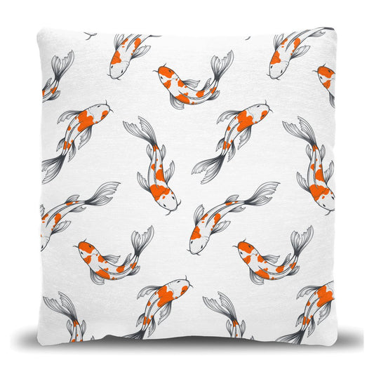 Koi Pattern Woven Pillow - madfishlab.com