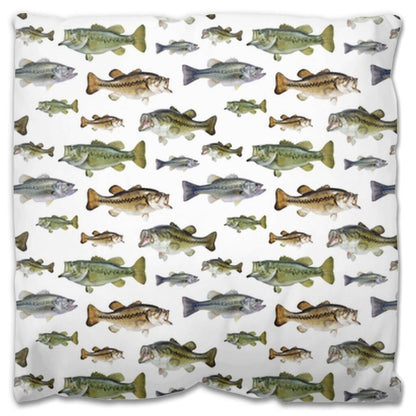 Largemouth Bass Outdoor Pillow - madfishlab.com