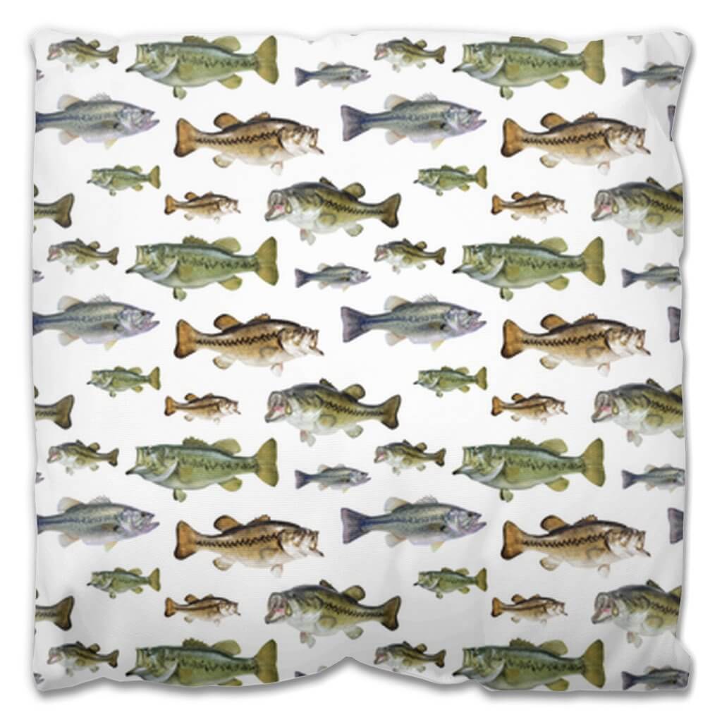 Largemouth Bass Outdoor Pillow - madfishlab.com