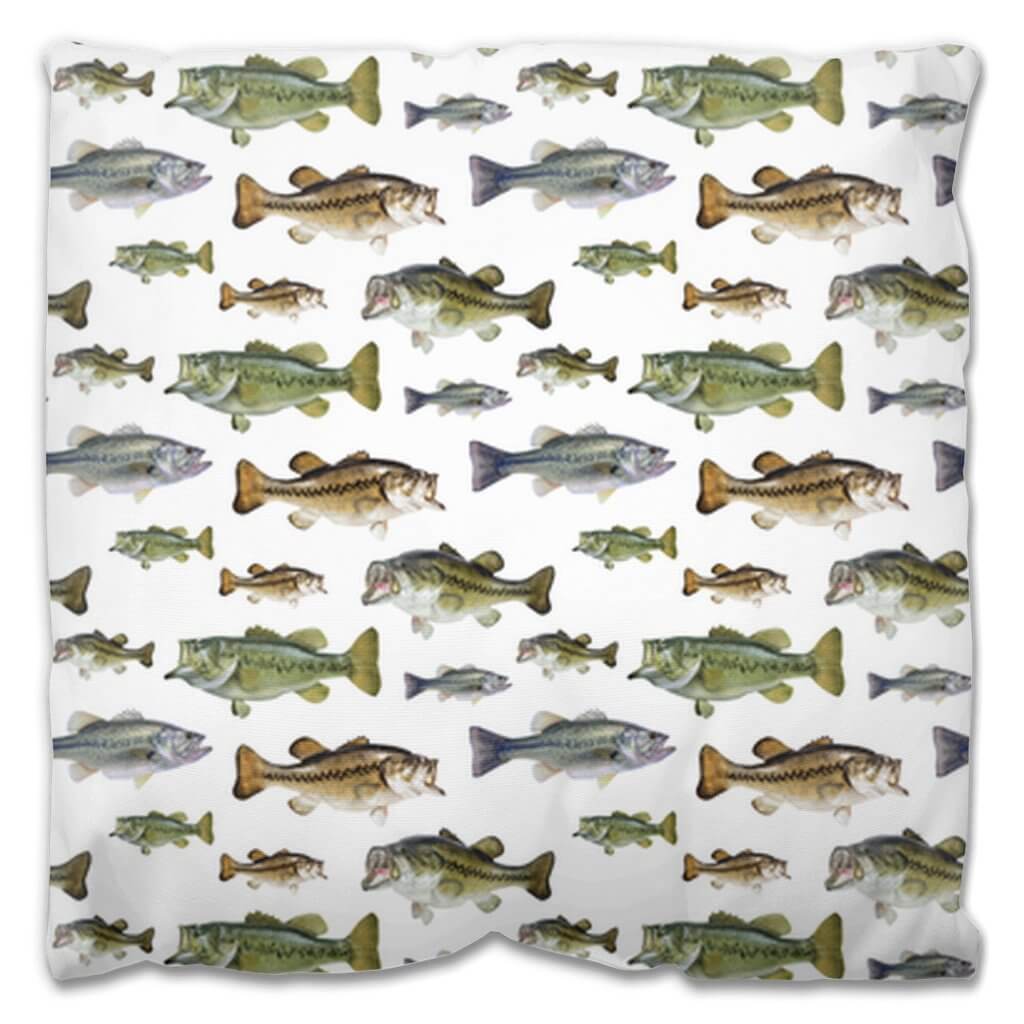 Largemouth Bass Outdoor Pillow - madfishlab.com