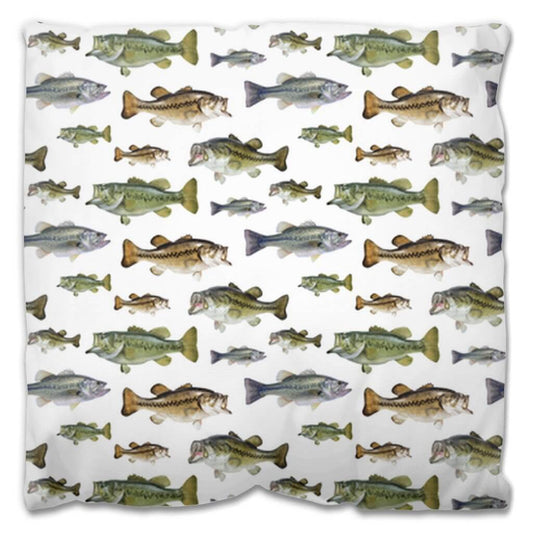 Largemouth Bass Outdoor Pillow - madfishlab.com