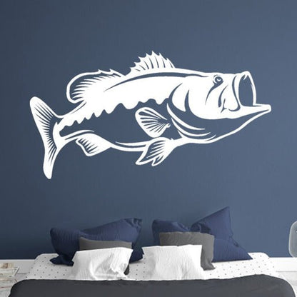 Largemouth Bass Wall Decal | 40- 70 | Many Colors | Left/Right Facing