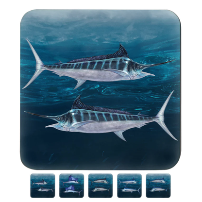 Marlin, Billfish | Coasters | Set of 6