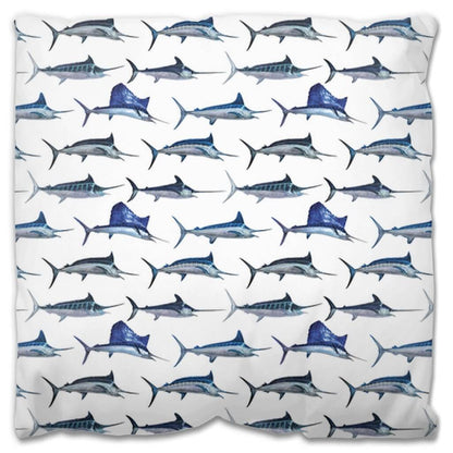 Marlin, Billfish Outdoor Pillow - madfishlab.com