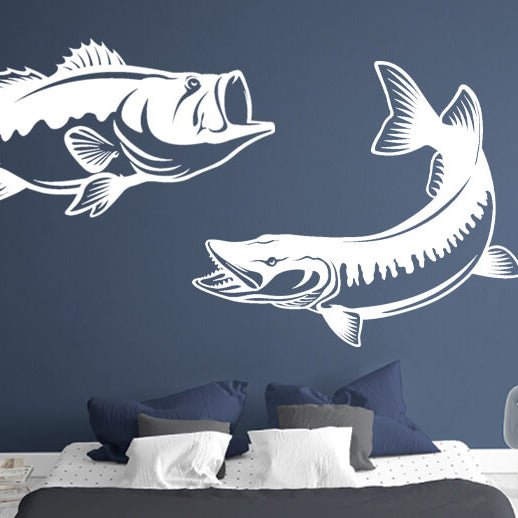 Muskellunge, Musky Wall Decal | 40"- 70" | Many Colors | Left/Right Facing - madfishlab.com