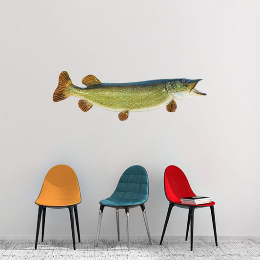 Northern Pike Wall Decals | 40"-60" | Left/Right Facing - madfishlab.com